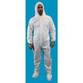 Keystone Adjustable Cap Co Anti-Static KeyGuard Coverall w/ Hood & Boots, Elastic Wrist, White, XL, 25/Case CE-CVL-KG-B-XL